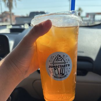 Jumpstart'R - Infused Red Bull with orange and vanilla syrup - Coffee & Tea Near Me - Parker, Arizona