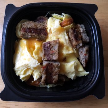 Chick-fil-A - Hash Brown scramble bowl with sausage - Fast Food Near Me - Gambrills, Maryland Chick-fil-A - Hash Brown scramble bowl with sausage - Fast Food Near Me - Gambrills, Maryland