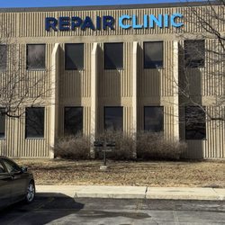 Repair Clinic - New blue sign.