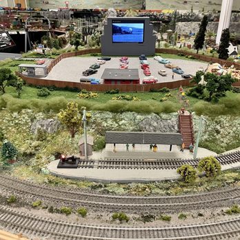 Mahwah Museum - Detail of the model railroad: rail station and drive-in theater - Museums Near Me - Mahwah, New Jersey Mahwah Museum - Detail of the model railroad: rail station and drive-in theater - Museums Near Me - Mahwah, New Jersey