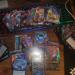 The hits that were still in the box at least 10 cards were removed from the box.