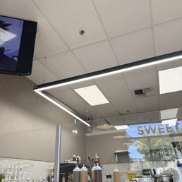 Behind the counter Behind the counter