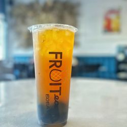 Fruitea Boba - Mango Passion Fruit Tea | IG @moniquedao