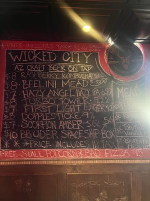 Menu photo 1 Wicked City Brew Jerome, AZ