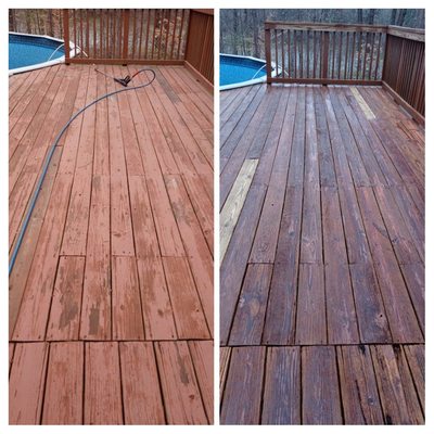 deck restorations - This deck, was not painted and had been weathered very badly. After my restoration it brought it back to life and will be ready for painting or staining to give it years more life! deck restorations - This deck, was not painted and had been weathered very badly. After my restoration it brought it back to life and will be ready for painting or staining to give it years more life!