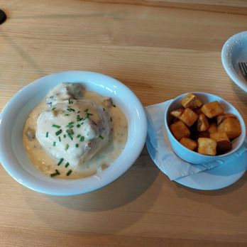 Vicious Biscuit - I believe the dish was called the Gravy Train with side potatoes. - Breakfast & Brunch Near Me - Columbia, South Carolina Vicious Biscuit - I believe the dish was called the Gravy Train with side potatoes. - Breakfast & Brunch Near Me - Columbia, South Carolina