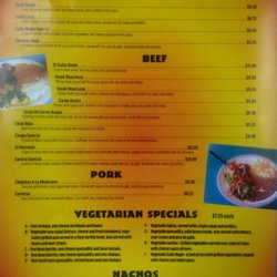 El Gallo Mexican Restaurant - Dinner menu