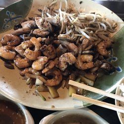 Timsan's Japanese Steak House - Shrimp, chicken, and steak hibachi.