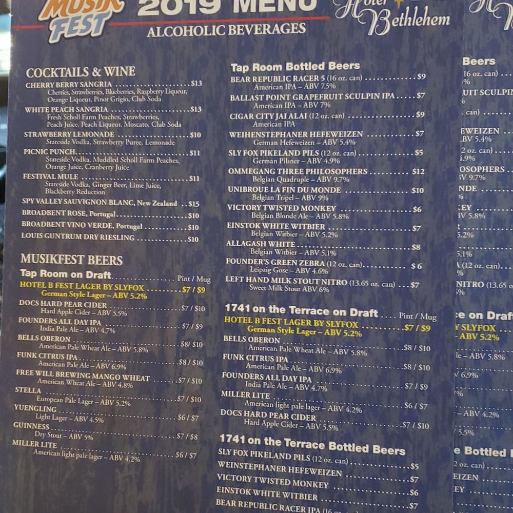 The Tap Room - Beer menu August 2019 - Bars Near Me - Bethlehem, Pennsylvania The Tap Room - Beer menu August 2019 - Bars Near Me - Bethlehem, Pennsylvania