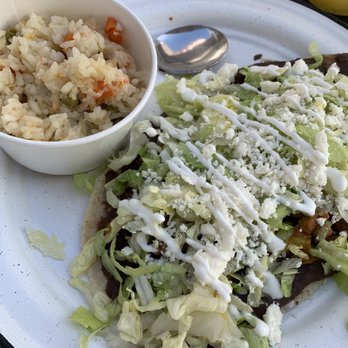 Machete Taqueria - huarache and a side of rice - New Mexican Cuisine Near Me - Redlands, California Machete Taqueria - huarache and a side of rice - New Mexican Cuisine Near Me - Redlands, California