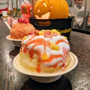 Wailua Shave Ice - Strawberry Mango - $7.00 - Shaved Ice Near Me - Kapaa, Hawaii
