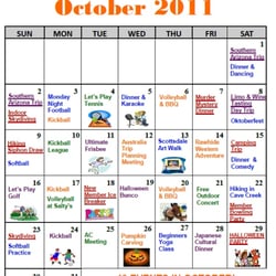 Adventures 2000 - October 2011 calendar- 40 events this month alone!