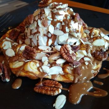 Halleez - Bubble waffle time. Nutty Monkey with bubble waffle. - Desserts Near Me - Buffalo, New York Halleez - Bubble waffle time. Nutty Monkey with bubble waffle. - Desserts Near Me - Buffalo, New York