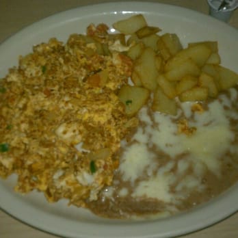 Caracheo's Mexican Restaurant - Chorizo a la mexicana plate on brkfst special with coffee/tea $4.49 - Mexican Near Me - San Antonio, Texas