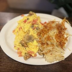 Royalberry Waffle House & Restaurant - Omelette and hash browns