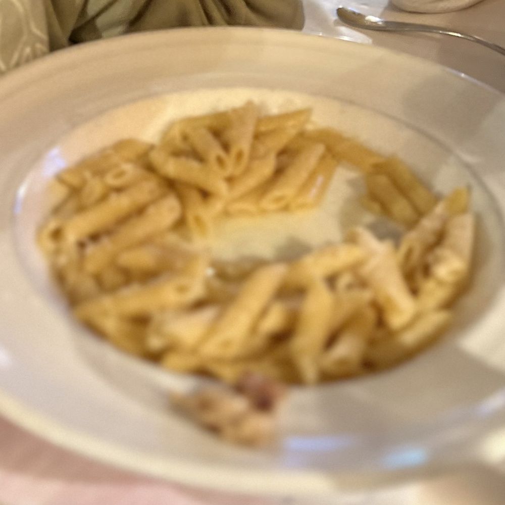 Cafe Della Via - Kids penne buttered pasta with Parmesan - Italian Near Me - Cayucos, California Cafe Della Via - Kids penne buttered pasta with Parmesan - Italian Near Me - Cayucos, California