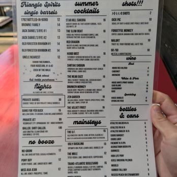 Triangle Spirits - Menu (Jul 2026) - Southern Near Me - Seattle, Washington