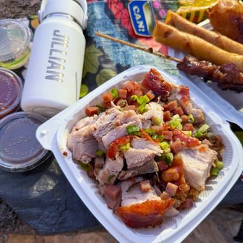 Dick's Lechon - Lechon with spam on top of fried rice | Waikīkī SPAM JAM 2026 - Filipino Near Me - Waipahu, Hawaii
