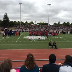 Mid-ceremony in American High School 2016 graduation