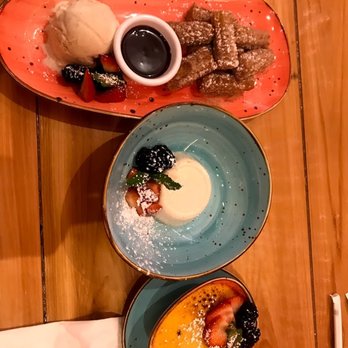 Dot Wo - Top to bottom: Churro with ice cream Horchata pana cotta Creme brulee - Chinese Near Me - Oklahoma City, Oklahoma Dot Wo - Top to bottom: Churro with ice cream Horchata pana cotta Creme brulee - Chinese Near Me - Oklahoma City, Oklahoma