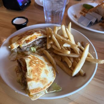 Applebee's Grill + Bar - Quesadilla Burger with fries - American Near Me - Lakewood, California