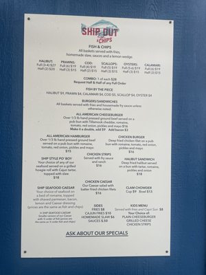 Menu photo 6 Ship Out Astoria, OR