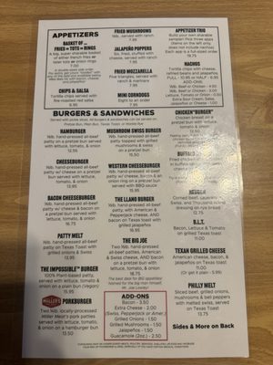 Menu photo 2 Joe's Bar in Llano Llano, TX Menu photo 2 Joe's Bar in Llano Llano, TX