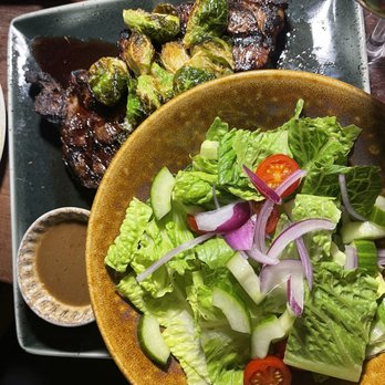 Spruzzo - 18oz Rib-eye with Salad (instead of potatoes) - Bars Near Me - West Palm Beach, Florida Spruzzo - 18oz Rib-eye with Salad (instead of potatoes) - Bars Near Me - West Palm Beach, Florida