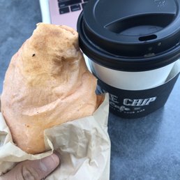 Egg and salsa wrap and coffee Egg and salsa wrap and coffee