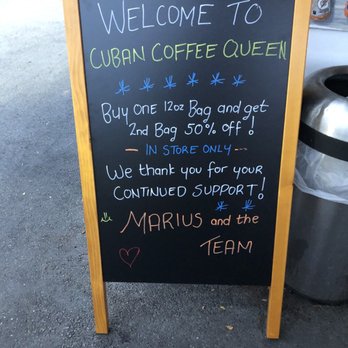 Cuban Coffee Queen Waterfront - Welcome sign - Coffee & Tea Near Me - Key West, Florida