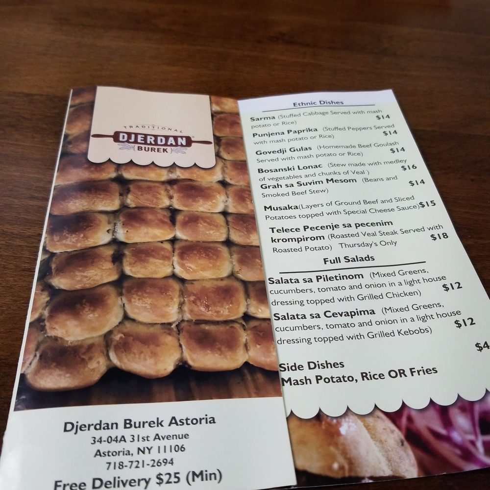 Djerdan Burek Astoria - Modern European Near Me - Astoria, New York