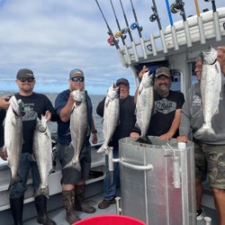 Salty Dog Charters - Our group with our king salmon.