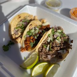 Taqueria Santa Lucia - Chicken, Chorizo and Steak tacos