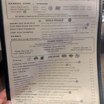 Bigsuda - Menu - Asian Fusion Near Me - Chicago, Illinois