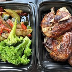 Half chicken and 2 sides