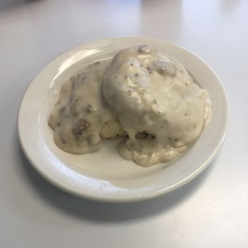 Track's End Restaurant - (1) Biscuit and Gravy - New American Near Me - Chattanooga, Tennessee