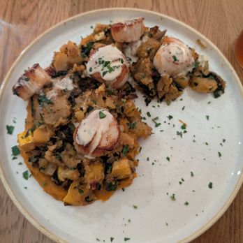 Celeste - seared karen elizabeth scallops - Desserts Near Me - Narragansett, Rhode Island