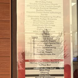 Bruster's Real Ice Cream - Flavors 7/16/23