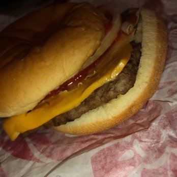 Wendy's - Non melted cheese on a "cheeseburger" - Burgers Near Me - Clifton, New Jersey