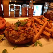 Photo of The 49th - Denver, CO, United States. Kenai Crab Cake Sandwich with fries