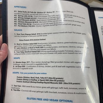 Chai Thai - Menu - Thai Near Me - Portland, Oregon