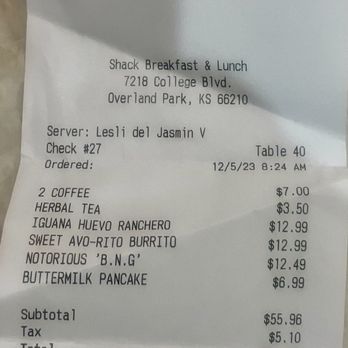 Shack Breakfast & Lunch - Check out - Breakfast & Brunch Near Me - Overland Park, Kansas