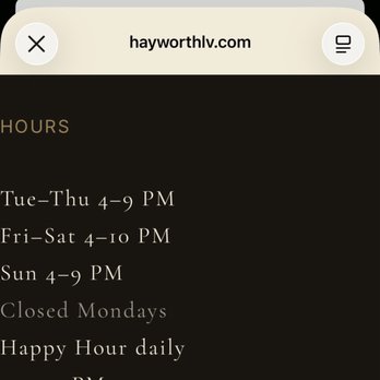 Hayworth - New American Near Me - Henderson, Nevada