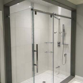 Palgrave Glass and Mirror - Starphire Glass no holes drilled in base all wet glazed. Custom made for this customer with a Hydoslide Sliding Glass Door - Glass & Mirrors Near Me Palgrave Glass and Mirror - Starphire Glass no holes drilled in base all wet glazed. Custom made for this customer with a Hydoslide Sliding Glass Door - Glass & Mirrors Near Me
