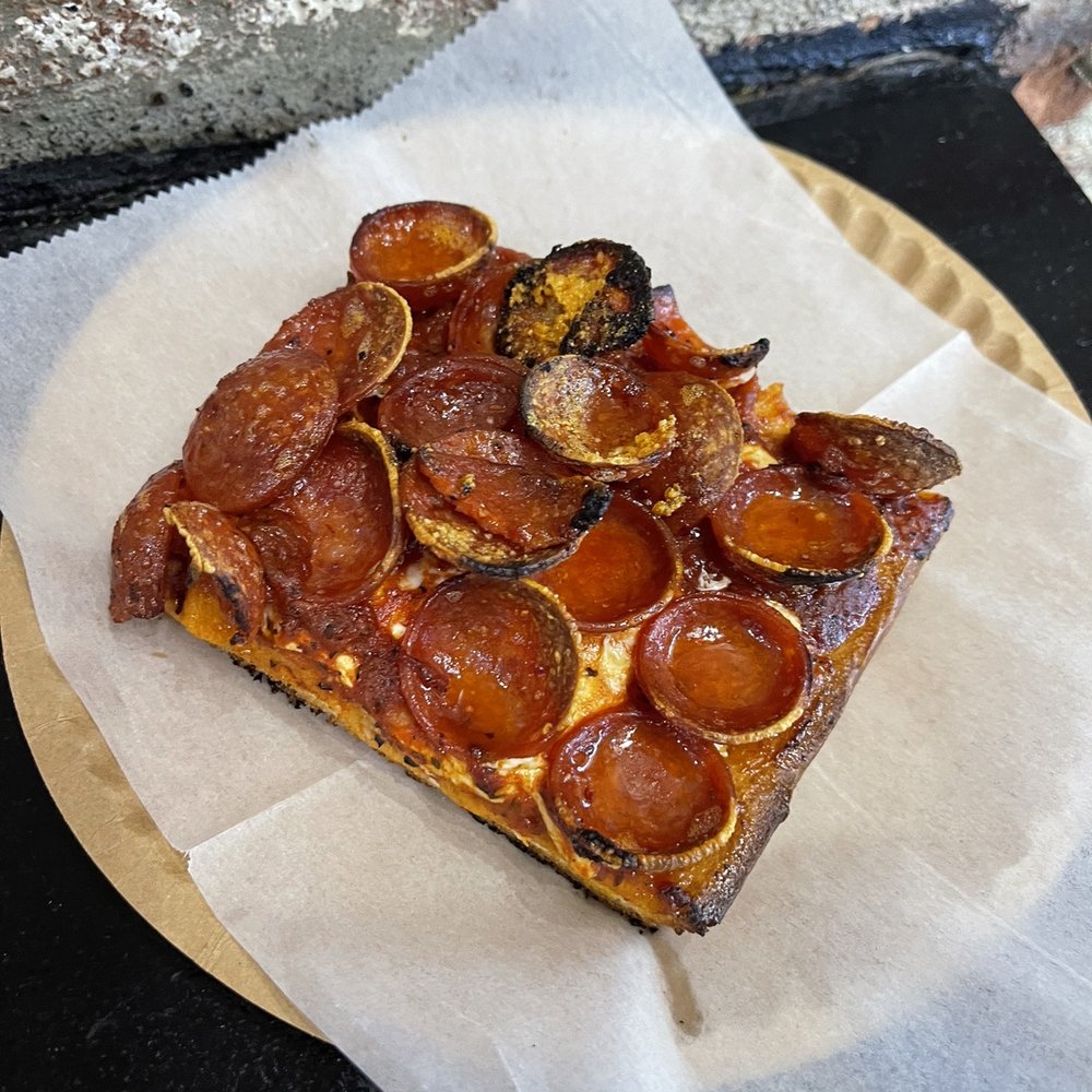 Uncle Sam's Pizza - Spicy Pepperoni Square Pie - Pizza Near Me - New York, New York Uncle Sam's Pizza - Spicy Pepperoni Square Pie - Pizza Near Me - New York, New York