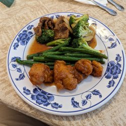 Jade Garden - Govenors chicken, green beans, pepper steak