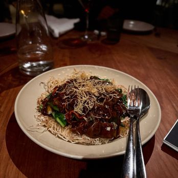 Mister Jiu's - Stemple Creek Beef with Hong Kong Noodles - Chinese Near Me - San Francisco, California Mister Jiu's - Stemple Creek Beef with Hong Kong Noodles - Chinese Near Me - San Francisco, California