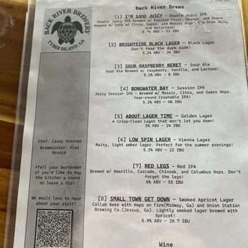 Back River Brewery - Beer Menu - Beer Bar Near Me - Tybee Island, Georgia Back River Brewery - Beer Menu - Beer Bar Near Me - Tybee Island, Georgia