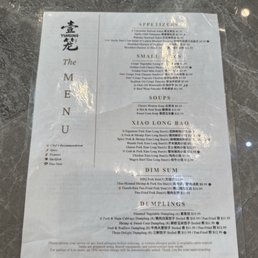 Menu front Menu front