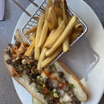 Yard House - Korean BBQ Cheesesteak with side of fries - New American Near Me - Washington, DC, District of Columbia
